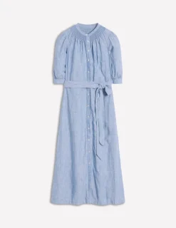 Dresses & Jumpsuits | Midi-Boden Ada Linen Midi Dress-Grey Blue Chambray GreyBlueChambray