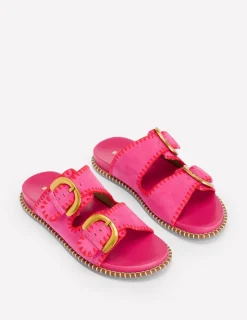 Flats | Sandals-Boden Alberta Footbed Sandal-Festival Pink/Post Box Red FestivalPink/PostBoxRed