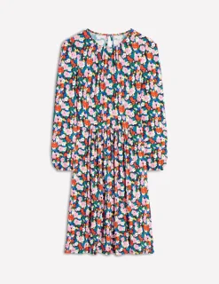 Dresses & Jumpsuits | Short-Boden Alexandra Blouson Jersey Dress-Multi, Painterly Meadow Multi,PainterlyMeadow