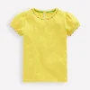 Tops & T-Shirts-Boden Ali Puff Sleeve Pom T-shirt-Pineapple Yellow PineappleYellow