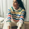 Sweaters & Cardigans-Boden Alice Fluffy Raglan Sweater-Rainbow Wave RainbowWave
