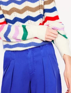 Sweaters & Cardigans-Boden Alice Fluffy Raglan Sweater-Rainbow Wave RainbowWave
