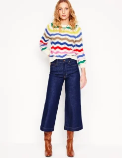 Sweaters & Cardigans-Boden Alice Fluffy Raglan Sweater-Rainbow Wave RainbowWave