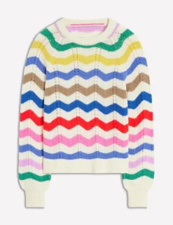 Sweaters & Cardigans-Boden Alice Fluffy Raglan Sweater-Rainbow Wave RainbowWave