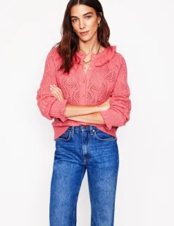 Sweaters & Cardigans-Boden Alice Fluffy Stitch Cardigan-Salmon Pink SalmonPink