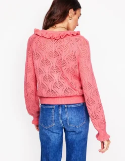 Sweaters & Cardigans-Boden Alice Fluffy Stitch Cardigan-Salmon Pink SalmonPink