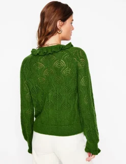 Sweaters & Cardigans-Boden Alice Fluffy Stitch Cardigan-Promenade Green PromenadeGreen
