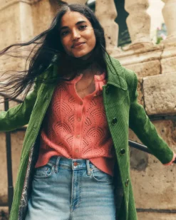 Sweaters & Cardigans-Boden Alice Fluffy Stitch Cardigan-Salmon Pink SalmonPink