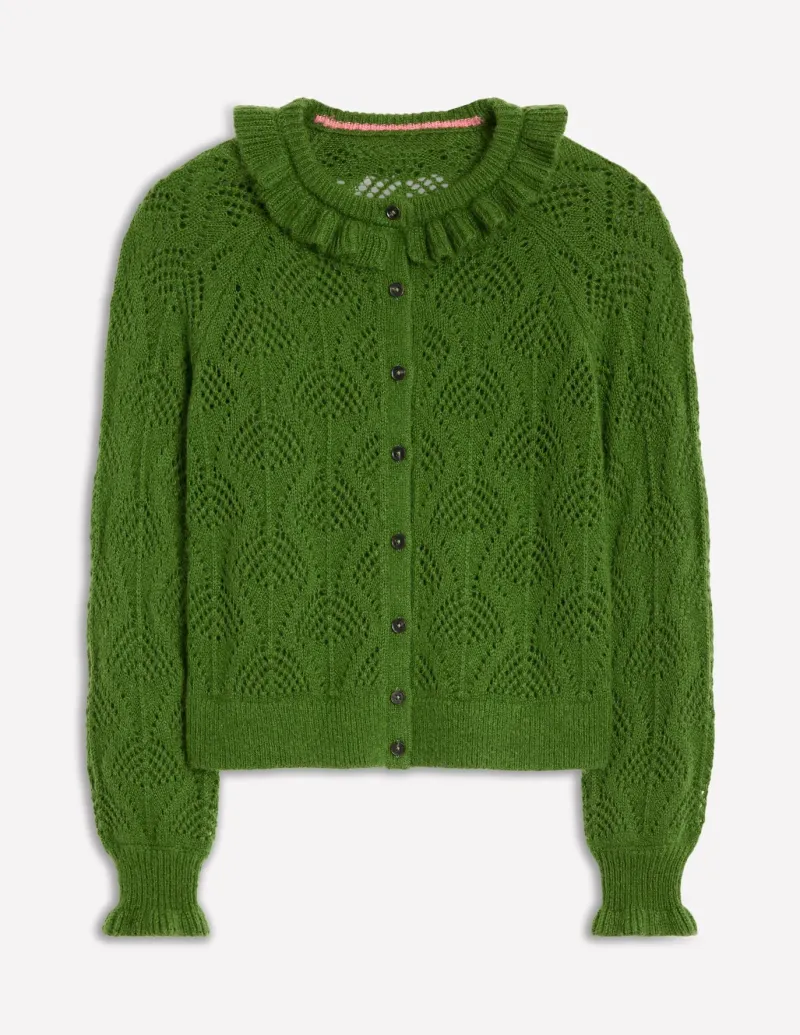 Sweaters & Cardigans-Boden Alice Fluffy Stitch Cardigan-Promenade Green PromenadeGreen