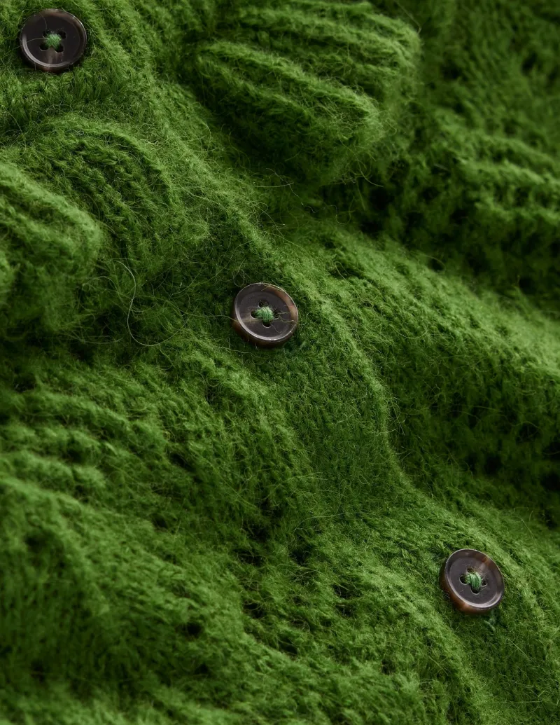 Sweaters & Cardigans-Boden Alice Fluffy Stitch Cardigan-Promenade Green PromenadeGreen
