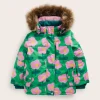 Coats & Jackets-Boden All-Weather Waterproof Coat-Rich Emerald Cut Out Flower RichEmeraldCutOutFlower
