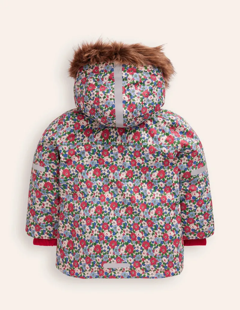 Coats & Jackets-Boden All-Weather Waterproof Coat-Glacier Blue Winter Floral GlacierBlueWinterFloral