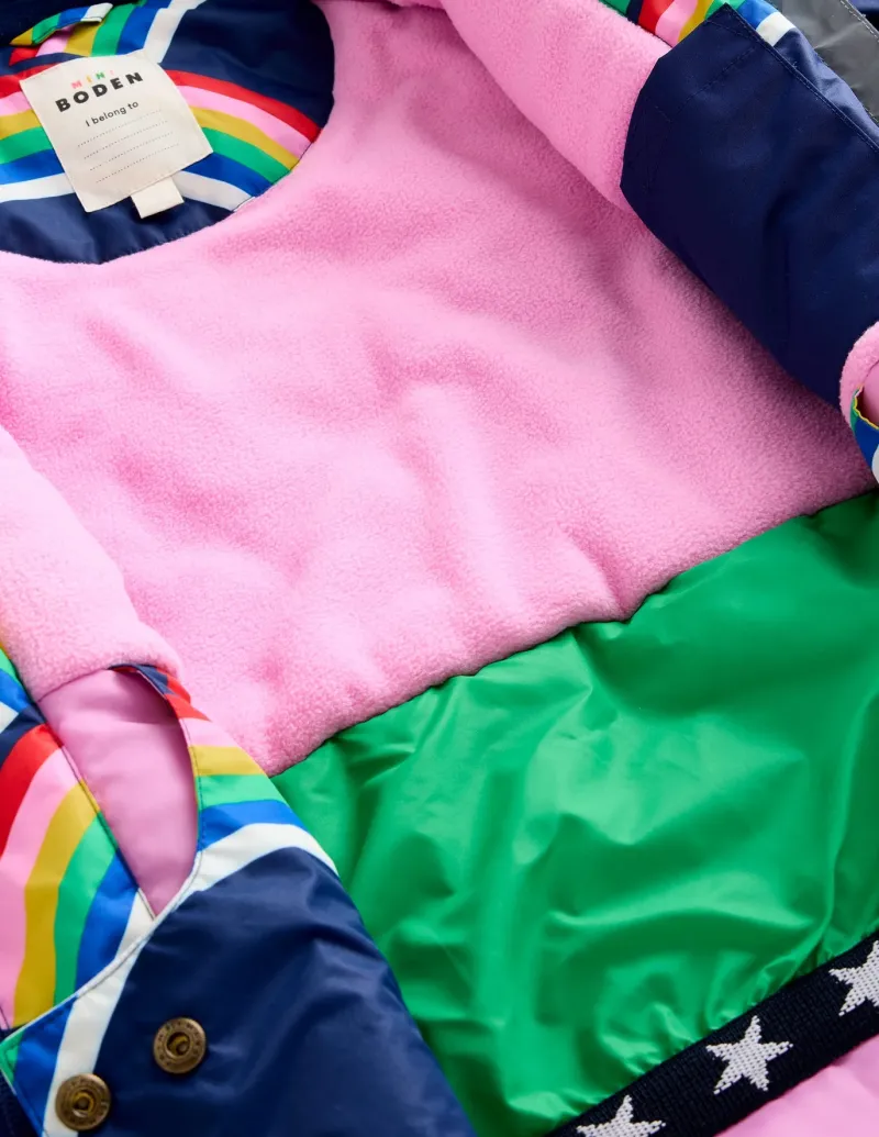 Coats & Jackets-Boden All-Weather Waterproof Coat-College Navy Rainbows CollegeNavyRainbows