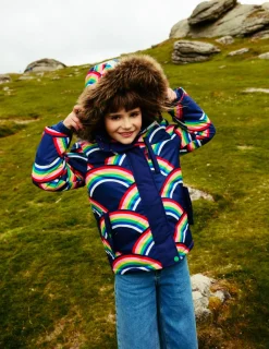 Coats & Jackets-Boden All-Weather Waterproof Coat-College Navy Rainbows CollegeNavyRainbows