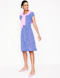 Dresses & Jumpsuits | Short-Boden Amelie Jersey Dress-Gallery Blue, Heart Cluster GalleryBlue,HeartCluster