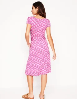 Dresses & Jumpsuits | Short-Boden Amelie Jersey Dress-Tickled Pink, Cloud Terrace TickledPink,CloudTerrace