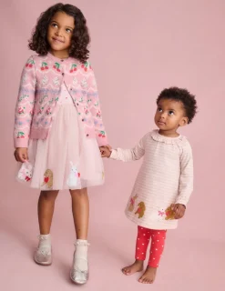 Dresses-Boden Ami Applique Tulle Dress-Chalk Pink Bunnies ChalkPinkBunnies
