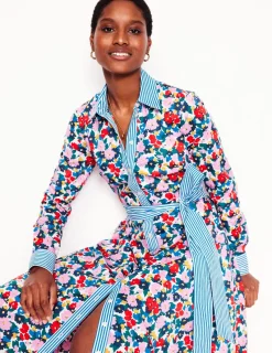 Dresses & Jumpsuits | Midi-Boden Amy Cotton Midi Shirt Dress-Multi, Painterly Meadow Multi,PainterlyMeadow