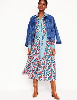 Dresses & Jumpsuits | Midi-Boden Amy Cotton Midi Shirt Dress-Multi, Painterly Meadow Multi,PainterlyMeadow