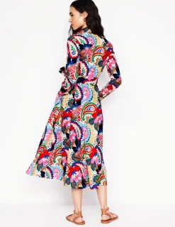 Petite Dresses | Midi-Boden Amy Cotton Midi Shirt Dress-Ivory, Botanical Paisley Ivory,BotanicalPaisley