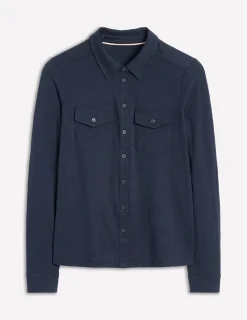 Shirts | T-Shirts & Tanks-Boden Amy Jersey Shirt- Navy