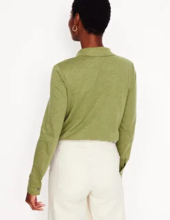Shirts | T-Shirts & Tanks-Boden Amy Jersey Shirt-Soft Olive SoftOlive