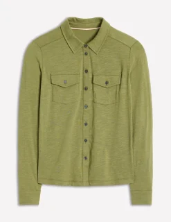 Shirts | T-Shirts & Tanks-Boden Amy Jersey Shirt-Soft Olive SoftOlive