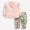 Playsuits & Rompers-Boden Appliqué Jersey Play Set-Almond Pink/ Soft Ivory AlmondPink/SoftIvory