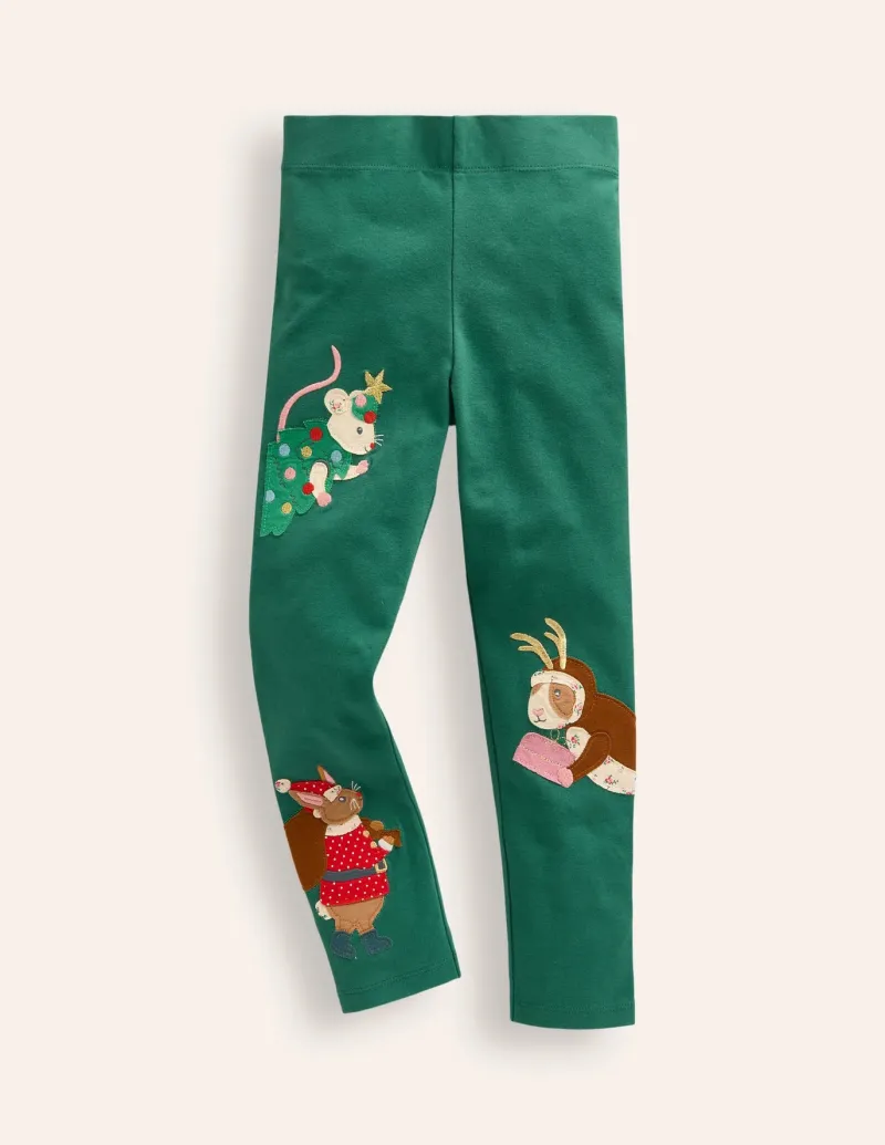 Leggings | Pants & Jeans-Boden Appliqué Leggings-Aloe Green Bunnies AloeGreenBunnies
