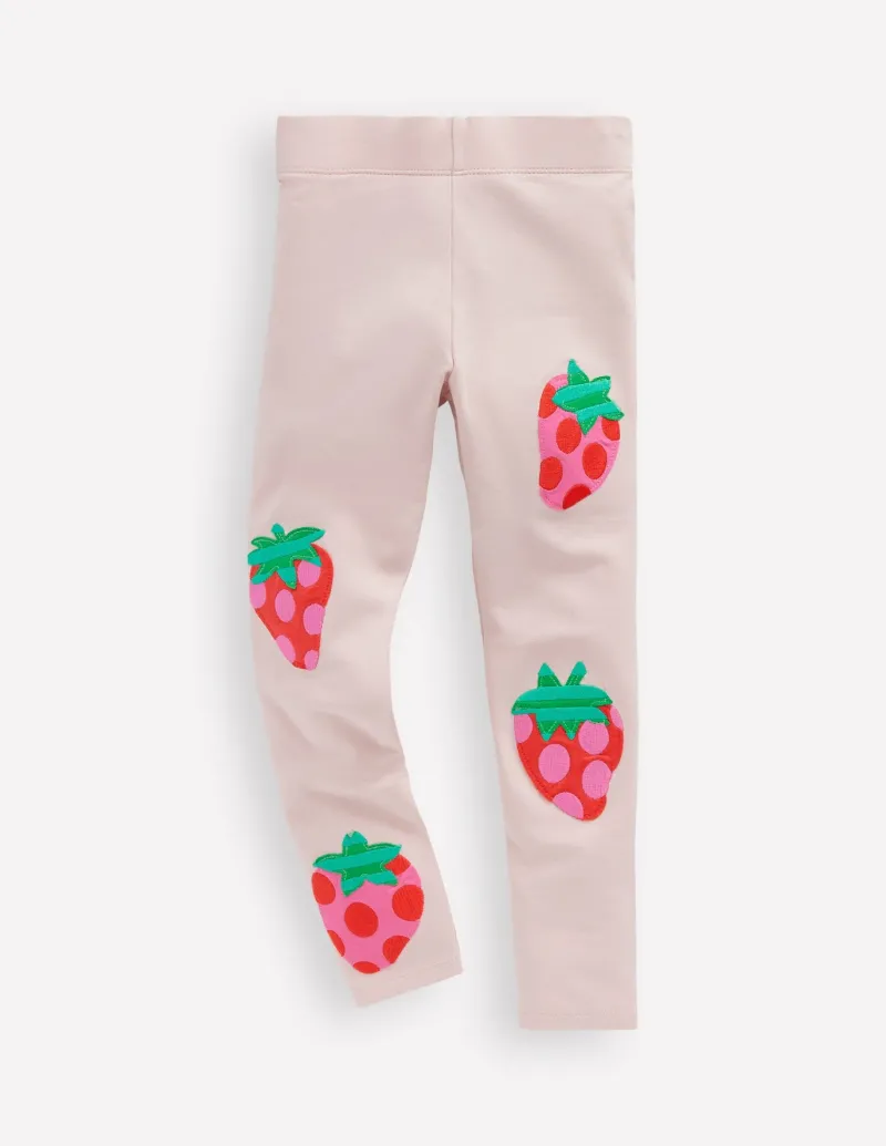 Pants & Jeans | Leggings-Boden Appliqué Leggings-Chalk Violet Strawberries ChalkVioletStrawberries