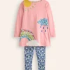 Tops & T-Shirts | Tunics-Boden Appliqué Tunic and Legging Set-Vintage Pink Weather VintagePinkWeather
