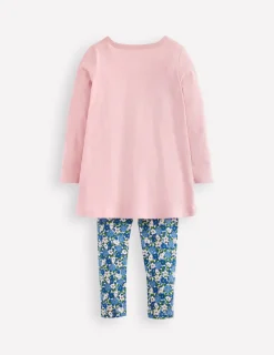 Tops & T-Shirts | Tunics-Boden Appliqué Tunic and Legging Set-Vintage Pink Weather VintagePinkWeather