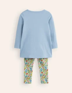 Tops & T-Shirts | Tunics-Boden Appliqué Tunic and Legging Set-French Blue Unicorns FrenchBlueUnicorns