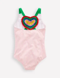Swimwear & Beachwear-Boden Applique Back Swimsuit-Chalk Pink Heart ChalkPinkHeart