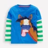 Tops, T-Shirts & Polos-Boden Applique Mock Sleeve T-Shirt-Kingfisher Blue Horse KingfisherBlueHorse