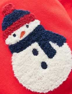 Tops, T-Shirts & Polos-Boden Applique Mock Sleeve T-Shirt-Poppy Red Christmas PoppyRedChristmas