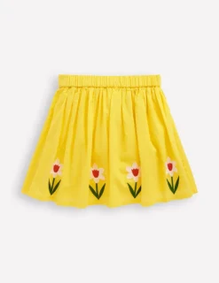 Skirts & Skorts-Boden Applique Skirt-Tropical Yellow Flowers TropicalYellowFlowers