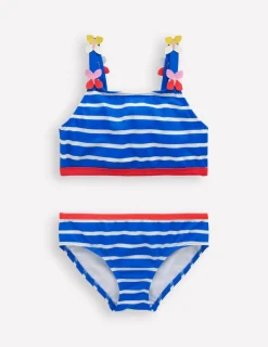 Swimwear & Beachwear-Boden Applique Strap Bikini-Gallery Blue Stripe Butterfly GalleryBlueStripeButterfly