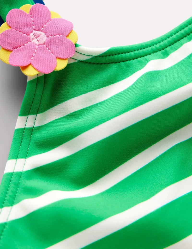 Swimwear & Beachwear-Boden Applique Strap Bikini-Sapling Green Stripe Hearts SaplingGreenStripeHearts