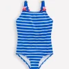 Swimwear & Beachwear-Boden Applique Strap Swimsuit-Gallery Blue Stripe Butterfly GalleryBlueStripeButterfly