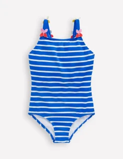 Swimwear & Beachwear-Boden Applique Strap Swimsuit-Gallery Blue Stripe Butterfly GalleryBlueStripeButterfly
