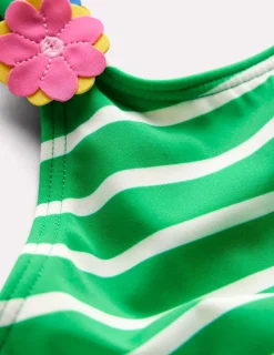 Swimwear & Beachwear-Boden Applique Strap Swimsuit-Sapling Green Stripe Hearts SaplingGreenStripeHearts