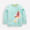 Sweatshirts & Hoodies | Tops & T-Shirts-Boden Applique Sweatshirt-Spring Green Daisy Fairy SpringGreenDaisyFairy
