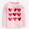 Tops & T-Shirts-Boden Ari Long Sleeve Boucle T-shirt-Chalk Pink Hearts ChalkPinkHearts