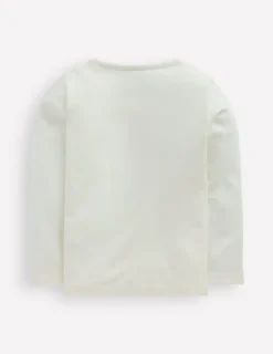 Tops & T-Shirts-Boden Ari Long Sleeve Boucle T-shirt-Ivory Strawberries IvoryStrawberries