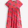 Dresses-Boden Ariel Twirly Jersey Dress-Sorbet Pink Cherries SorbetPinkCherries