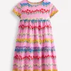 Dresses-Boden Ariel Twirly Jersey Dress-Cosmos Pink Floral Stripe CosmosPinkFloralStripe
