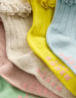 Socks & Tights-Boden Baby Frilly Socks 5 Pack- Multi