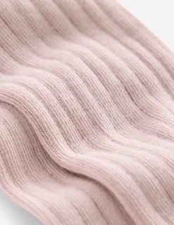 Socks & Tights-Boden Baby Ribbed Tights- Pink
