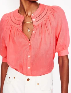 Tops & Blouses-Boden Bea Linen Top-Azealia Pink AzealiaPink